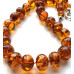 Baroque beads cognac Baltic amber necklace
