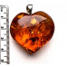 Genuine Baltic Amber Heart Pendant, Hand Made from Genuine Baltic Amber 12g