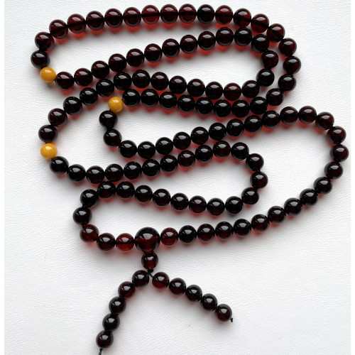 Tibetan Buddhist Mala Prayer 108 Baltic amber beads